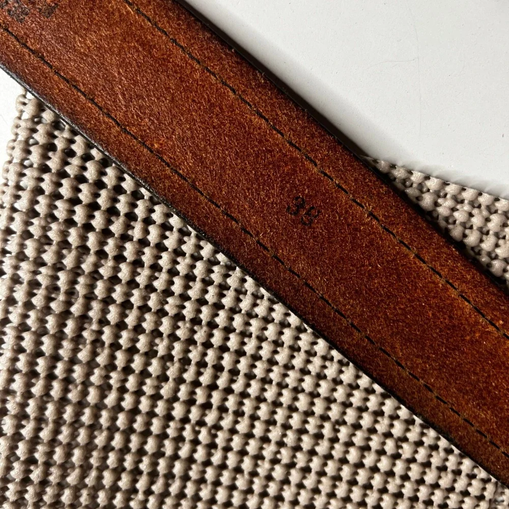 Montana Silversmiths Buckle Gary McCoy Leather Belt Brown Western Initial S 38